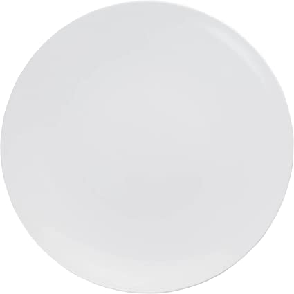 Trendables Premium 10.25 inch. Trend White Disposable Plastic Plates, Food Grade Plastic Dinner Plates - 40 Pack