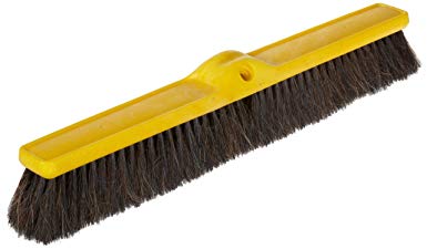 Rubbermaid Commercial Fine Floor Sweep, Horsehair and Tampico, Plastic Broom Head, 24", FG9B0300GRAY