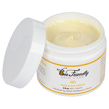 Best Face and Eye Moisturiser 100% All Natural & 85% Organic Face & Eye Cream By BeeFriendly, Deep Moisturising All In One Face, Eye, Neck and Decollete Anti Aging Cream Reduces Wrinkles & Lines