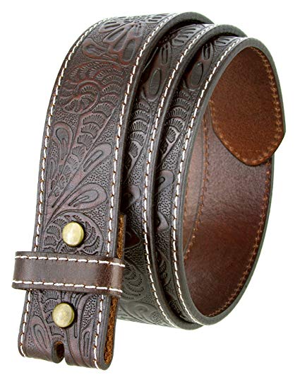 BS118 Men's Western Floral Engraved Tooled Leather Belt Strap 1.5"