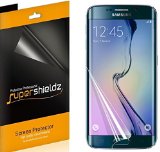 2-Pack SUPERSHIELDZ- Samsung Galaxy S6 Edge Screen Protector Full Screen Coverage Anti-Bubble High Definition HD Clear Shield -Lifetime Replacements Warranty - Retail Packaging