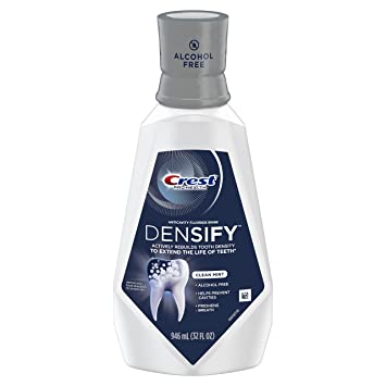 Crest Pro Health Densify Fluoride Mouthwash, Alcohol Free, Cavity Prevention, Strengthens Tooth Enamel, Clean Mint, 1L