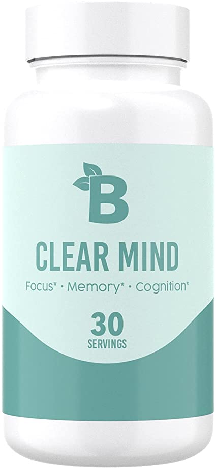 Bloom Nutrition Clear Mind | Nootropic Brain Booster Supplement with Lions Mane Mushroom, Alpha GPC, Ginseng, Ginkgo Bilboa, & Rhodiola Rosea | Supports Mental Clarity, Memory, & Focus | 60 Capsules