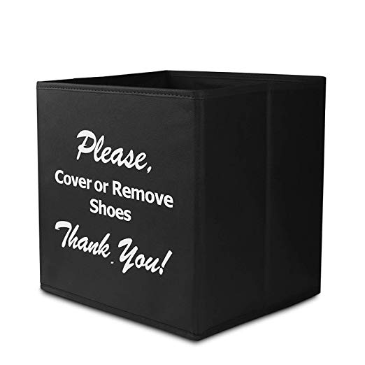 Shoe Covers Box, Opret Foldable Shoe Covers Holder Bootie Box Disposable Shoe Covers Box for Realtors and Open House(Black)