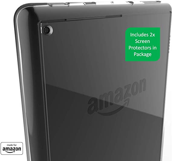 “Made for Amazon” Clear Case for Amazon Fire HD 8 Tablet (Compatible with 7th and 8th Generation Tablets, 2017 and 2018 Releases) by Mission Cables