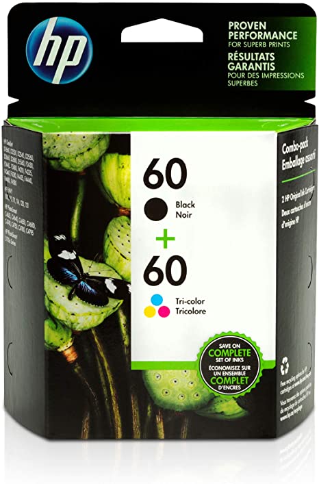 HP 60 Black & Tri-Colour Original Ink, 2 Cartridges (N9H63FN)