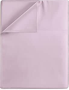 King Size Flat Bed Sheet - Hotel Luxury Single Flat Sheet Only - Wrinkle Free & Fade Resistant Flat Sheet - Extra Soft, Comfy & Breathable Flat Sheet for Women & Men - Light Lavender Flat Sheet Only