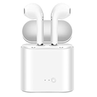 Bluetooth Headphones, Wireless Earbuds Stereo Hands-Free Calling Earphones Sport Driving Headsets with Charging Case for Most Smartphones(One Pair)