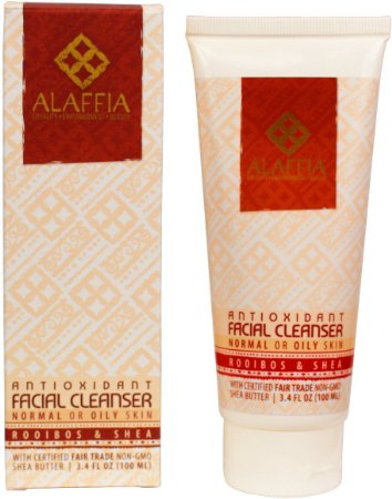 Alaffia Rooibos & Shea Antioxidant Facial Cleanser, 3.4 oz