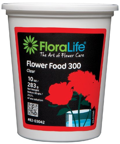 Floralife Crystal Clear Flower Food 300 Powder, 10 Ounce Tub
