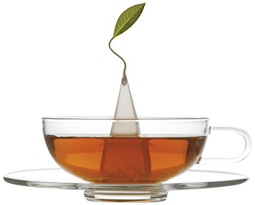 Sontu Glass Teacup and Saucer by Tea Forte - Artisan Glass