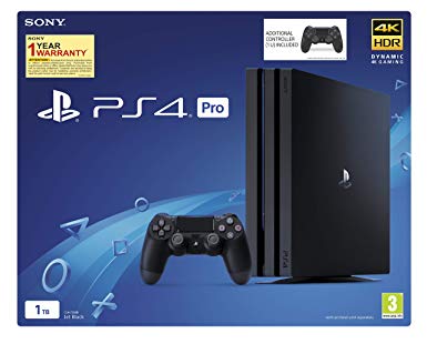 Sony PS4 Pro 1TB Console with one Additional Controller Pasted Outside Box