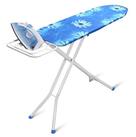YBMHome 4-Leg Ironing Board and Padded Cover with Steel Mesh Top