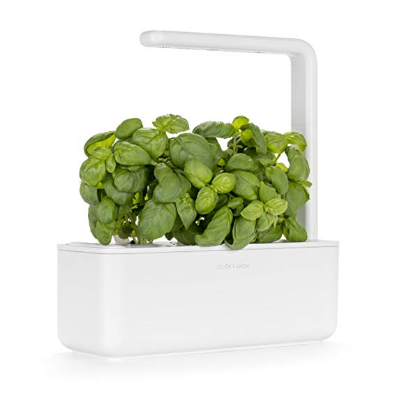 Click and Grow Smart Garden 3 Indoor Gardening Kit (Includes 3 Basil Plant Pods), White