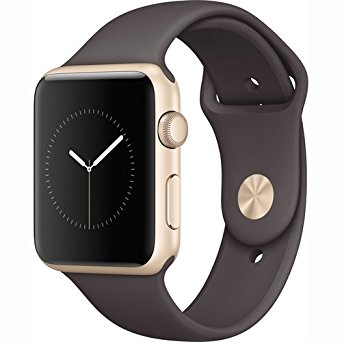 Apple Watch Series 1 Smartwatch 42mm, Gold Aluminum Case/ Cocoa Sport Band (Newest Model) (Certified Refurbished)