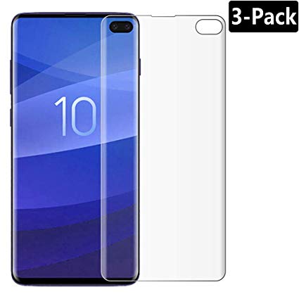 Galaxy S10 Plus Screen Protector,[in-Display Fingerprint Support] Full Coverage Screen Protector Compatible with Samsung Galaxy S10 Plus (2019) HD Case-Friendly Film [Not Glass][2 Pack][Clear]