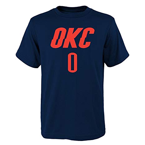 Outerstuff Russell Westbrook Oklahoma City Thunder #0 NBA Youth Player Name & Number T-Shirt Navy
