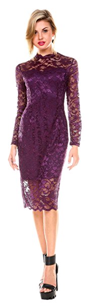 Stanzino Cocktail Dress | Women’s Long Sleeve Lace Dresses for Special Occasions