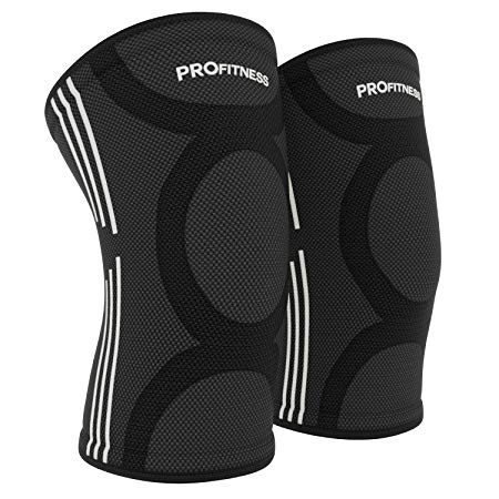 ProFitness Knee Sleeves (One Pair) Knee Support for Joint Pain & Arthritis Pain Relief – Effective Support for Running, Pain Management, Arthritis Pain, Post Surgery Recovery