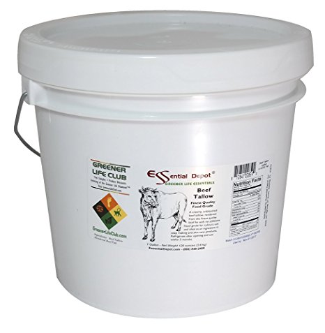 Beef Tallow Finest Quality - Food Safe - in 1 Gallon HDPE Pail