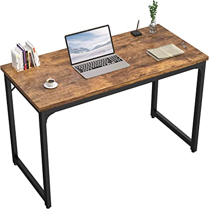 Foxemart 40 Inch Small Computer Desk, Small Modern Desk, Sturdy Office Desk, 39.4'' Laptop Notebook Table Simple Study Table, Small Desk for Small Space, Home Office, Workstation, Rustic Brown