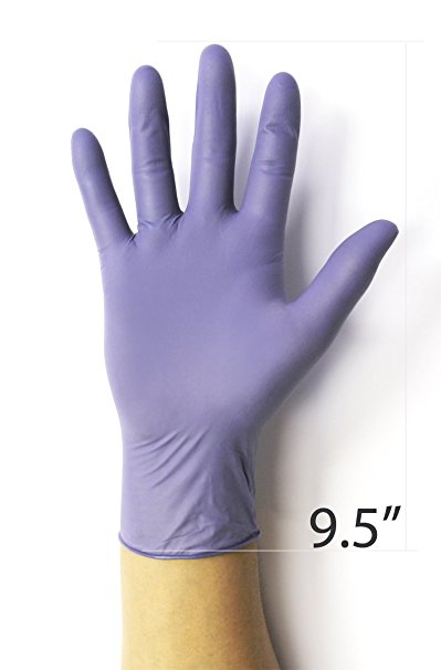 Nitrile Gloves, Infi-Touch Steel Blue Hypoallergenic 6 Mill Thickness, Disposable Gloves, Powder Free, Non Sterile, Ambidextrous, Finger Tip Textured, Dispenser Pack of 100, Size. X-Large.