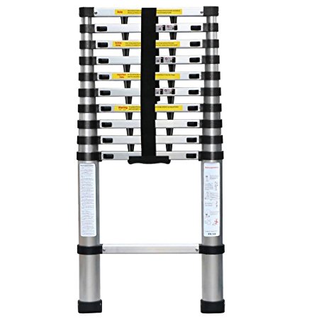 Yaheetech 8.5'/9.5'/10.5'/12.5' Portable Aluminum Telescopic/Telescoping Loft Ladder Extension (10.5')