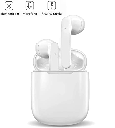 Bluetooth Earphones 5.0 Wireless Earbuds, Noise Canceling IPX7 Waterproof Sports Headset, Pop-ups Auto Pairing with Portable, for ios Android/iPhone