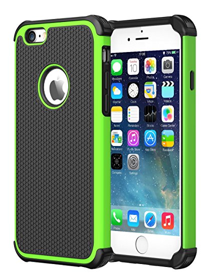 iPhone 6 Case,CHTech Double Durable Shockproof Case for Apple iPhone 6/6S 4.7 inch (Green)