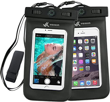 [ Premium Quality ] Universal iPhone Waterproof Phone Holder with ARM Band, Compass & Lanyard - Best Waterproof Bag For Phone - Water Proof Phone Case - Waterproof Phone Pouch Floating - Phone Dry Bag