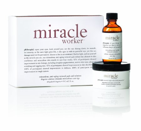 Philosophy Miracle Worker Retinoid Pads, 60 Count & Solution 2 fl. oz.