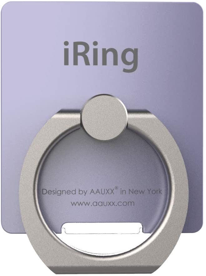 Original iRing Link Lock Finger Ring Holder Cell Phone Accessories. Removable Plate Enable Wireless Charging. Ring Stand Compatible with iPhone 11 Signature Color. (Purple)……