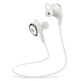 Bluetooth Headphones TaoTronics Wireless Earphones Sport Earbuds Headsets Bluetooth 41 Balanced Audio Build-in Mic aptX CVC 60 Noise-Cancelling-White