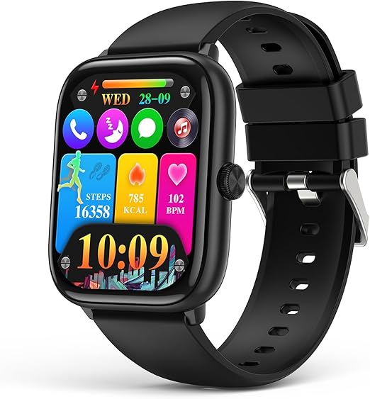 Smart Watch for Men Women with Bluetooth Call, Fitness Trackers 2.06" AMOLED HD Full Touch Screen with Heart Rate/Blood Oxygen/Sleep Monitor, IP68 Waterproof, Smartwatch for iOS Android