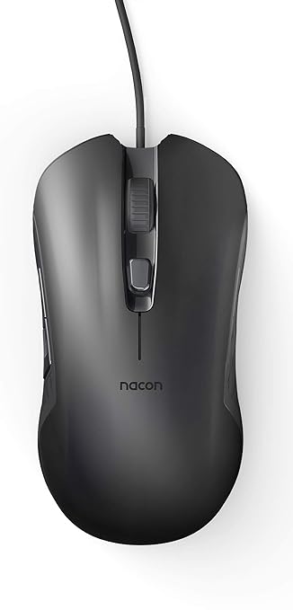 Gaming mouse Nacon GM-110, optical sensor 2400 dpi. 6 buttons. Cable 1.8 m. Compatible Windows XP/Vista/7/8/11. BLACK.