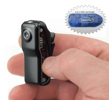 Worlds Smallest High Resolution Mini Video Camcorder (DVR), Incl. 2gb Micro SD Card and USB Card Reader