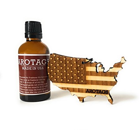 Arotags Cool Breeze Car Air Freshener & Fragrance Oil Diffuser. Lasts 365+ Days. 100% Made in U.S.A.