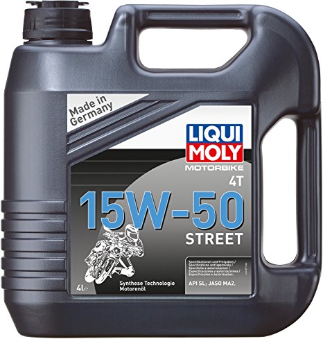 Liqui Moly 20060 Motorbike 4T 15W-50 Street Engine Oil - 4 Liter