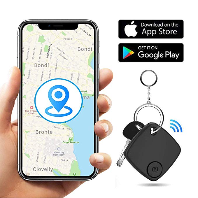 Key Finder - Bluetooth Key Finder Locator with App for Phones Purse Bag Luggage Keychain - Anti Lost Bluetooth Wallet Tracker Phone Finder - Replaceable Battery Smart Tracker Device Item Finder