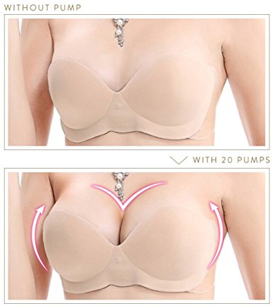 Oolala Backless Strapless Bra Pump Up Cups for Perfect Cleavage