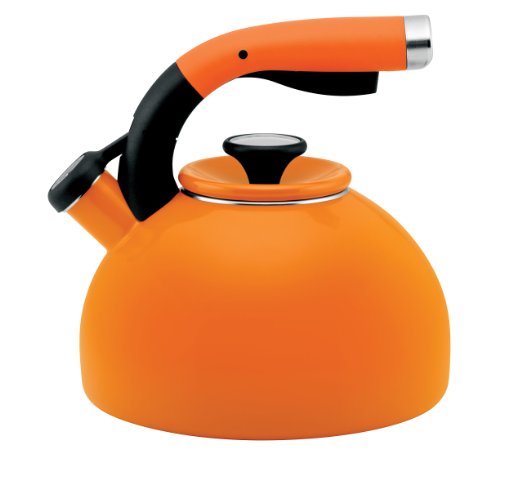 Circulon 2-Quart Morning Bird Teakettle, Mandarin Orange