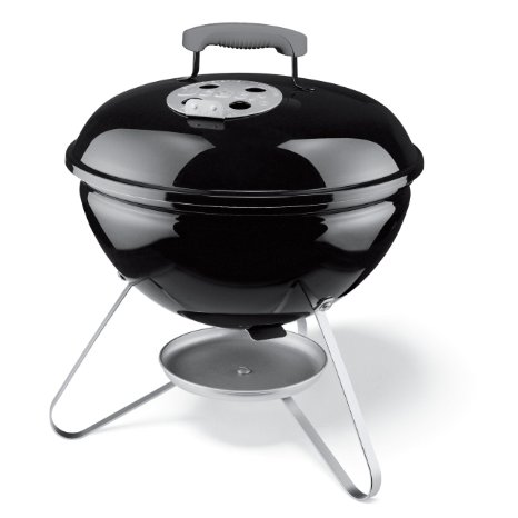 Weber 10020 Smokey Joe Silver Charcoal Grill, Black