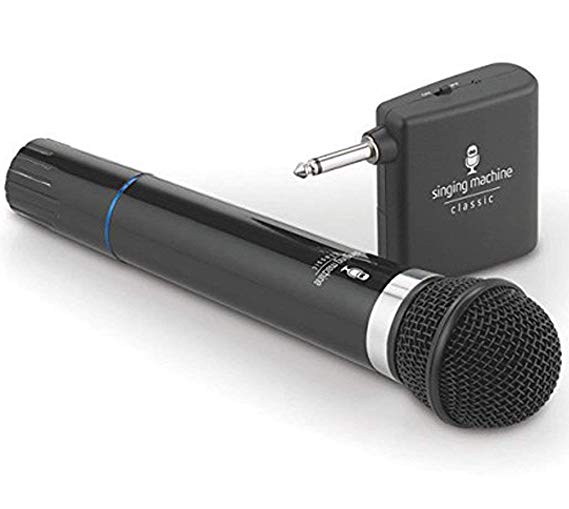 Singing Machine SMM-107 B Wireless Microphone Uni-Directional Dynamic (Certified Refurbished)