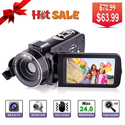 Video Camera HD Video Camcorder - Upgraded Version 1080P Camcorder Full HD Digital Video Camera, 3.0 Inch LCD 270 Degree Rotatable Screen 16X Digital Zoom YouTube Video Camera
