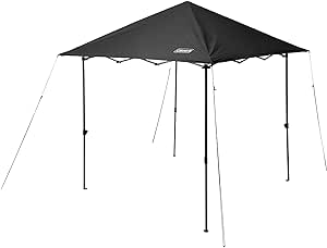 Coleman Oasis Lite Pop-Up Canopy Tent with Wall Attachment, 7x7/10x10ft, Lightweight & Portable Shelter with Easy Setup & Takedown, Great for Campsite, Park, Backyard, Tailgates, Beach, & More