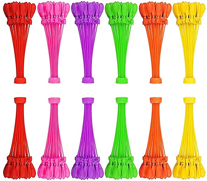 Self Sealing Water Balloons 12 Pack 440 Balloons Fill in 60 Seconds Easy Quick Summer Splash Fun Outdoor Backyard Kids and Adults Party Water Bomb Fight Games JQ