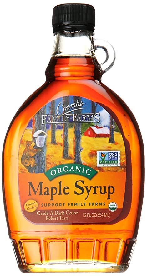 Coombs Family Farms Maple Syrup, Organic Grade A, Dark Color, Robust Taste, 12oz