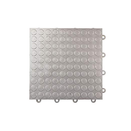 IncStores Coin Nitro Garage Tiles 12"x12" Interlocking Garage Flooring (Gunmetal - 52-12"x12" Tiles)