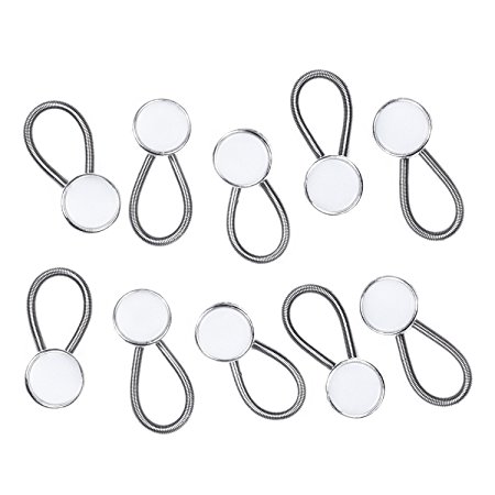 Comfy Clothiers 10-Pack White Collar Extenders - Elastic Extenders for Dress Shirts