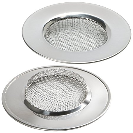 Homgaty 2Pcs Stainless Steel Bath Sink Strainer Shower Basin Cover Trap Drain Protector